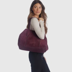 Handbags^Aquatalia Parma Carryall Wine