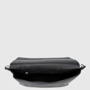 Handbags^Aquatalia Verona Messenger Black
